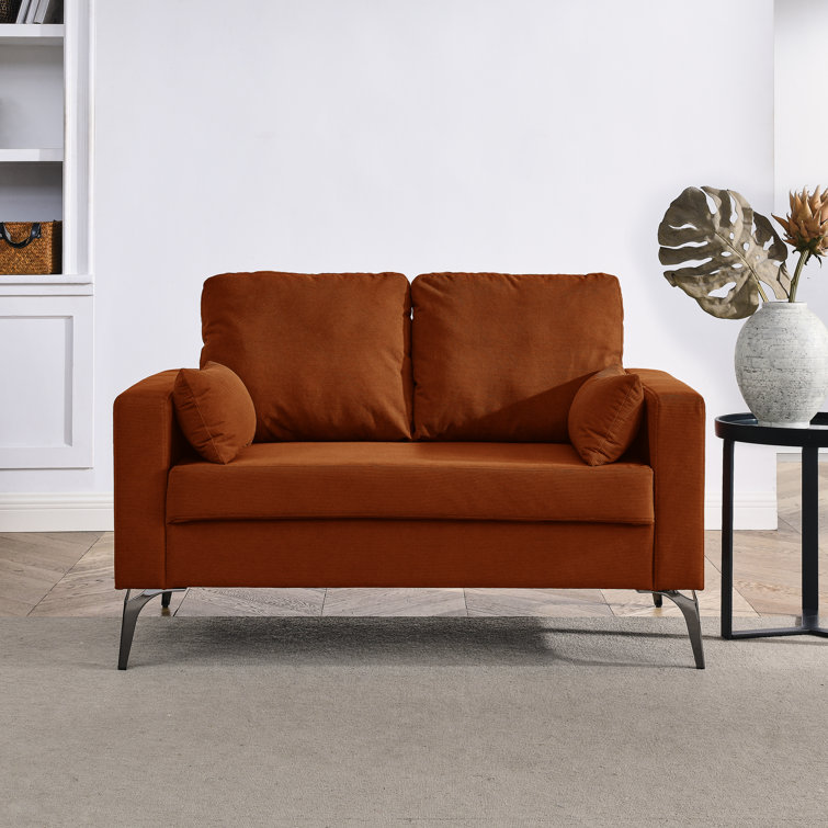 Burnt orange outlet loveseat